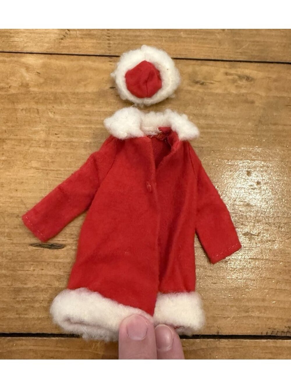 1973 Vintage Barbie SKIPPER Red Coat & Hat with Fur Trim Best Buy #8613 Jacket